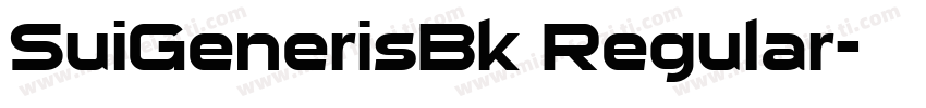 SuiGenerisBk Regular字体转换
